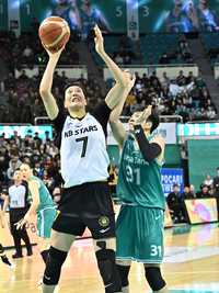 [포토]KB스타즈 박지수, 하나은행 진안의 수비를 피해서