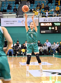 [포토]3점슛 던지는 하나은행 박소희