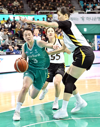 [포토]돌파하는 하나은행 정현