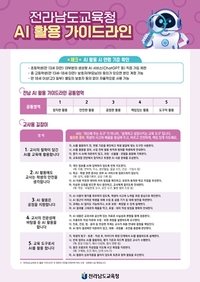 전남교육청, ‘전남 AI 활용 가이드라인’ 학교 보급
