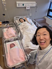 김경진♥전수민, 남매 쌍둥이 득남득녀...“시험관 성공 끝 4인 가족”