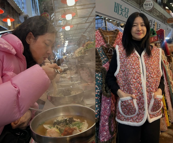 “저 사람, 이영애였어?”…광장시장 깜짝 방문, 칼국수+호떡 먹었다 [★SNS]