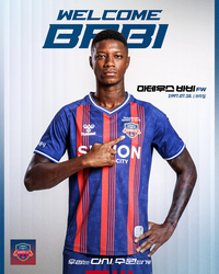 ‘싸박 공백 메운다’ 수원FC, 브라질 출신 191cm 장신 스트라이커 마테우스 바비 영입