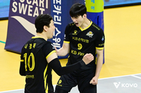 ‘20득점 ’임성진 또 터졌다, 비예나와 강력 쌍포 구축…KB, 삼성화재 10연패 빠뜨리며 3위 사수 성공[현장리뷰]