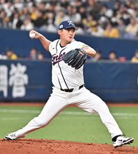 [포토]한신과의 연습경기 등판한 노경은