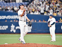 [포토]역전 허용한 대표팀 선발 곽빈