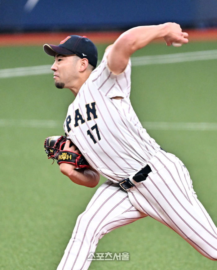 [포토]일본 대표팀 기구치 유세이의 역투