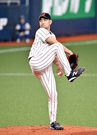 [포토]한국전 선발 등판 예상되는 일본 대표팀 기구치 유세이