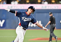 [포토]3점 홈런 김도영, ‘전세기 타고 마이애미 가자!’