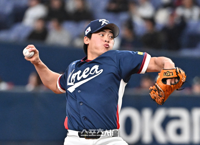 [포토]조병헌, 오릭스와의 연습경기 등판