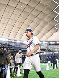 [포토]도쿄돔 첫 훈련 마친 대표팀 주장 이정후