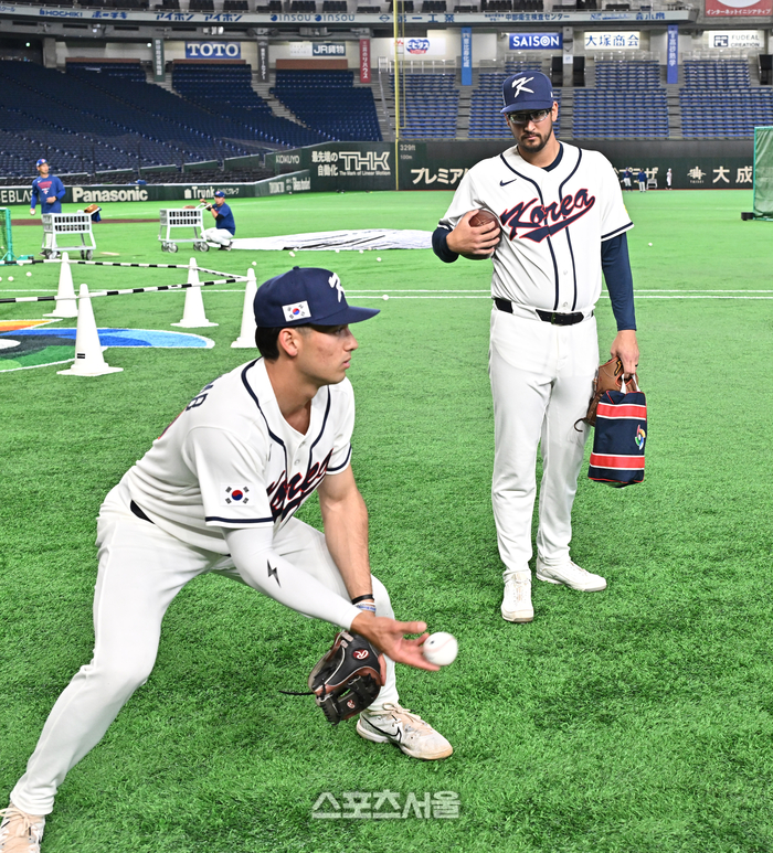 [포토]WBC 한국 대표팀의 위트컴과 더닝