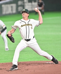 [포토]호주 알렉스 웰스,  WBC 대만전 선발 등판