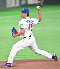 [포토]대만 정하오춘, 일본전 선발 등판