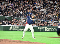 [포토]문보경, 8강 진출의 기쁨을!