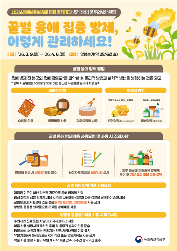 [강원자치도]봄철 꿀벌 응애 집중 방제 기간 운영 - 뉴스 썸네일 이미지