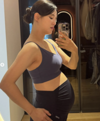 남보라, 만삭의 D라인에도 운동 열정 가득