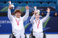 [패럴림픽 화보] ‘휠체어컬링’ 백혜진-이용석, 16년만에 시상대 오르는 쾌거...중국과 결승에서 은메달 [2026 밀라노]