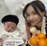 아들 홀로 출산한 서민재…벌써 100일 “엄마 사진 그만 찍어”