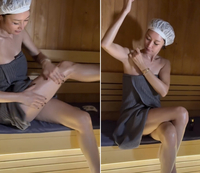 변정수, 수건 한 장 걸치고… 홍보도 톱모델급 열정