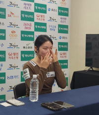 “보스(김가영)는 보스더라” 끝내 눈물 터진 한지은, 한뼘 더 성장하다, 비시즌 멘탈UP 다짐 [현장 일문일답]