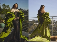 ‘케데헌’ 아덴 조, 눈물로 적신 아카데미…초록빛 여신 드레스 자태