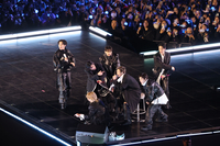 [포토]BTS 컴백 광화문 공연, RM은 의자에 앉아...