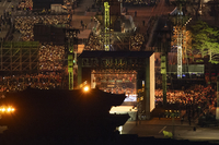 [포토]광화문 앞으로 세워진 BTS의 컴백 무대