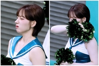 “코가 맹맹하면..”...치어리더 하지원, 야구에 농구에 이리저리 뛰며 감기 투혼!