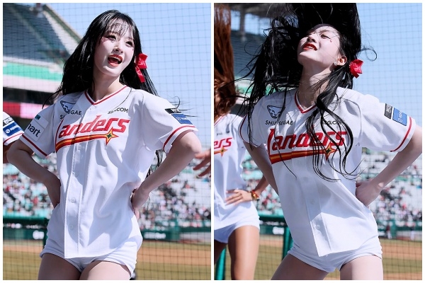 “피부가 얼마나 하얗길래”...정설아 치어리더, 신나는 공연 펼치는 SSG의 찰떡 공주!