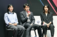 [포토]포스트시즌 출사표 밝히는 우리은행