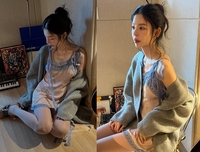 슬립 차림으로 드러난 가녀린 몸매의 장재인, 얼마나 빠졌길래...