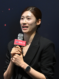 [포토]포스트시즌 각오 밝히는 삼성생명 이해란