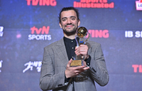 [포토] 외국선수 MVP 마레이, 미소 가득