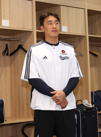 [포토]두산 선수단 앞에선 손아섭