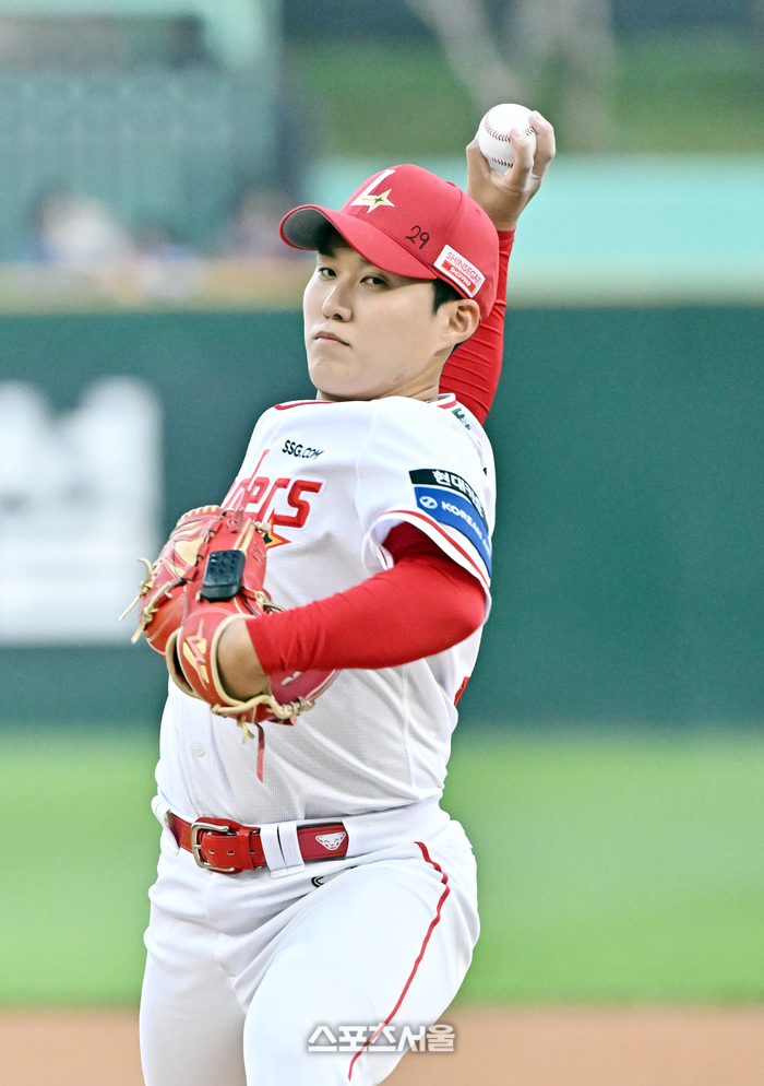 [포토]SSG 선발 최민준의 역투