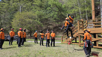 [강원소방]홍천, ‘집라인 고립사고’ 대비 4월 특별구조훈련