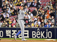 [포토]3안타 경기 한화 채은성, 2타점 동점 적시타
