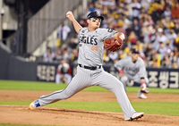 [포토]한화 김서현, 5회인데 벌써?