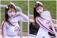 LG 외야 ‘외로운(?) 치어리더‘ 신서윤, “잠실 외야 응원 열기 가득!”