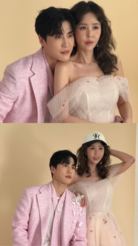 “숨결 닿을 듯” 신지♥문원, 7살 연하 예비 신랑과 초밀착 화보 공개