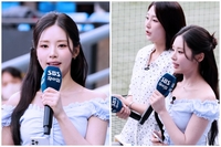 ‘처음 보는 SBS 스포츠 아나운서?’...프로미스나인 박지원, 1일 스포츠 아나운서 체험 중!