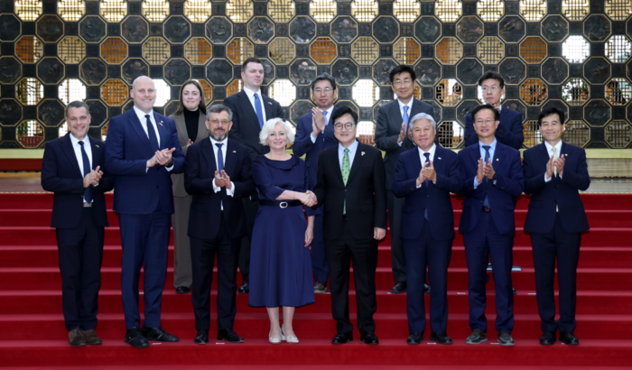 우원식 의장, 다이가 미에리냐 라트비아 국회의장 회담