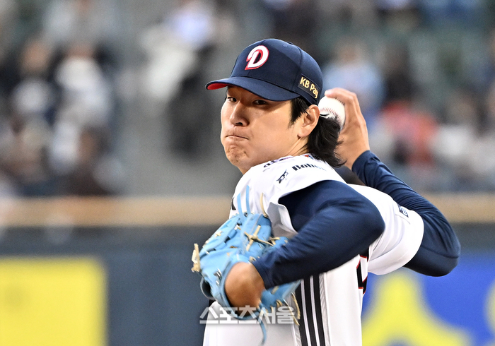 QS는 기본! '토종 에이스' 힘 보여주는 곽빈, 예리해진 커브가 핵심 [SS집중분석]