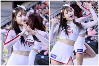 ‘어딜가나 요즘 대세 아웃송’...LG 치어리더 신서윤, 짧고 굵게 O~K~