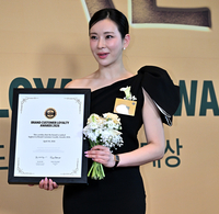 [포토] 정선아, 3년 연속 브랜드 고객충성도 대상 수상