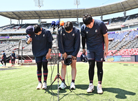 [포토]고개 숙인 롯데 나승엽-고승민-김세민