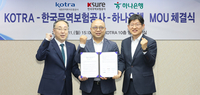 하나은행, 국내 기업 수출 돕는다…코트라·한국무역보험공사와 업무협약