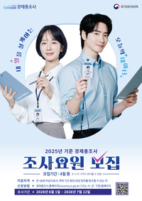 평창군, 2025년 기준 경제총조사 ‘조사요원 23명’ 모집