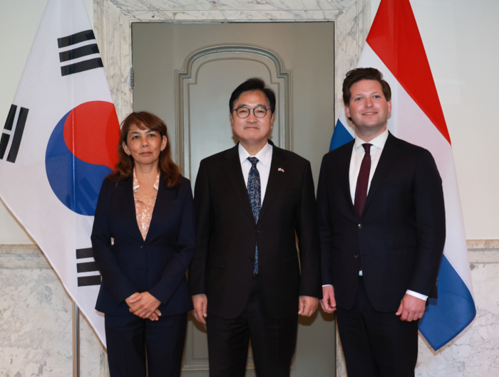 우원식 의장, 네덜란드 상·하원의장과 회담